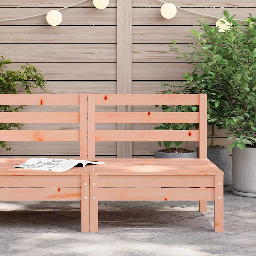Douglas Solid Wood Armless Garden Sofa - Natural Finish