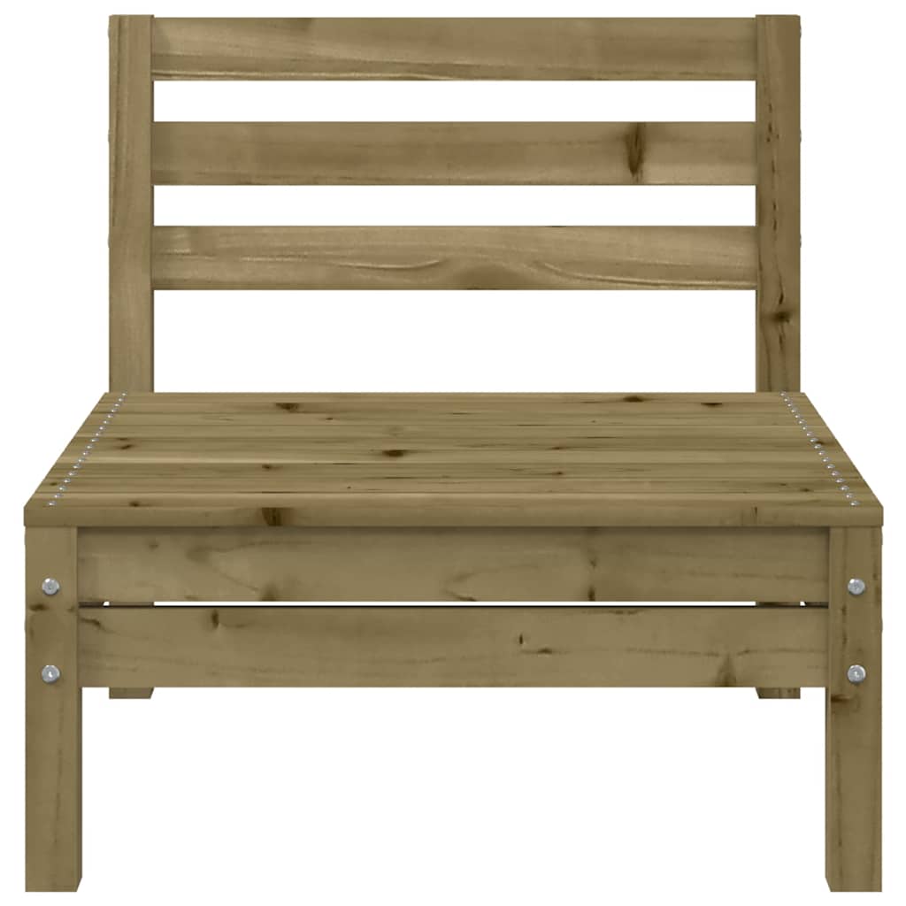 Armless Garden Sofa in Impregnated Pine Wood for Outdoor Elegance