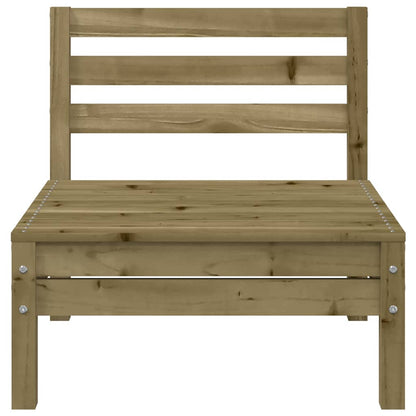 Armless Garden Sofa in Impregnated Pine Wood for Outdoor Elegance