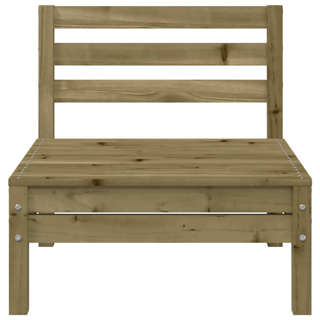 4-Piece Armless Garden Sofa Set - Impregnated Pine Wood
