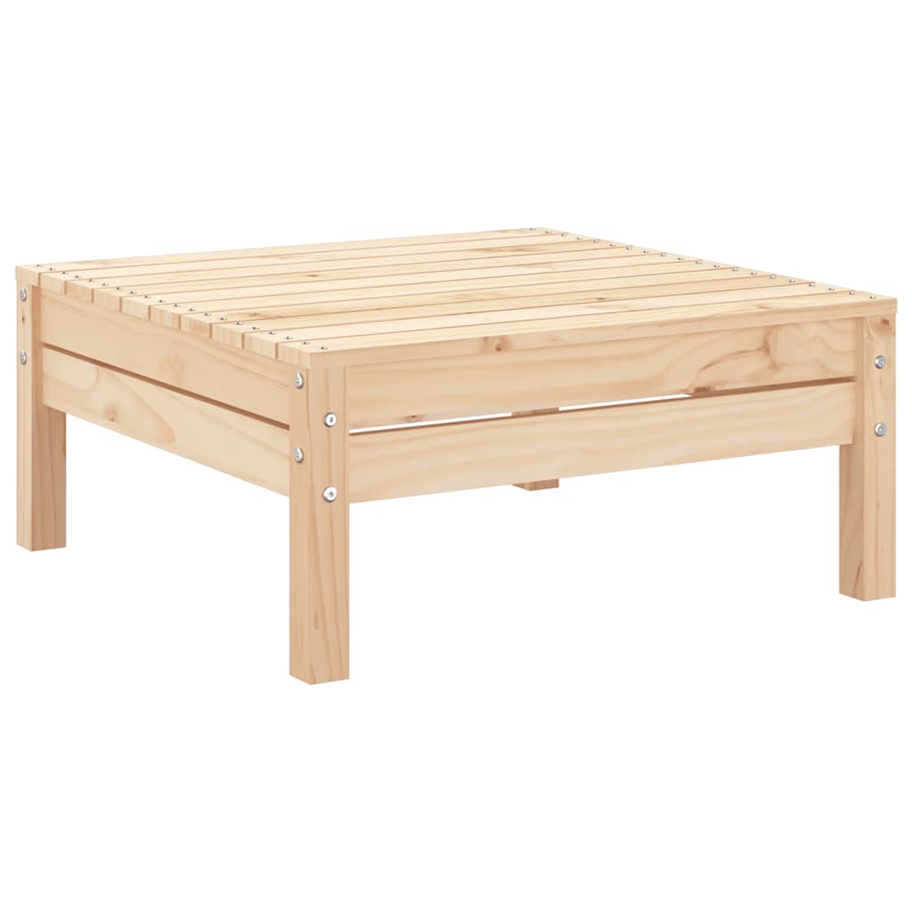 Solid Pine Garden Footstool - Durable Wooden Outdoor Accent