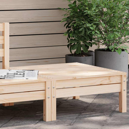 Solid Pine Garden Footstool - Durable Wooden Outdoor Accent