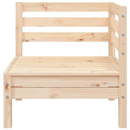 Solid Pine 2-Seater Garden Sofa with Footstool - Natural Wood Finish