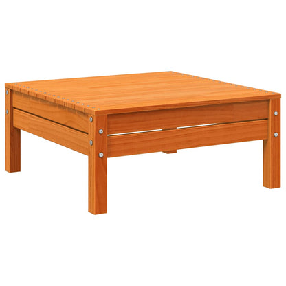 Pine Wood 2-Seater Garden Sofa & Footstool, Wax Brown Finish