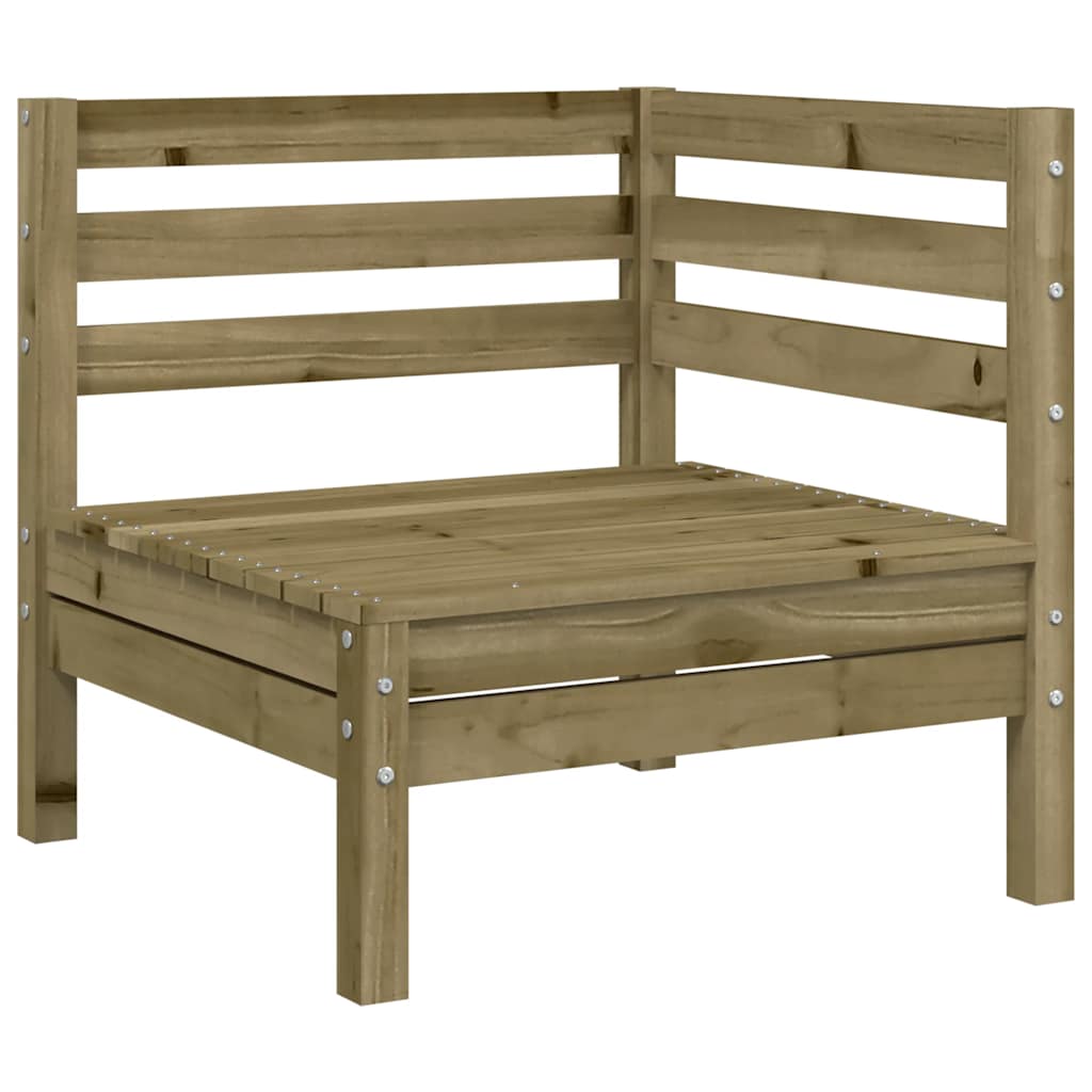2-Seater Pine Garden Sofa with Footstool - Impregnated Wood