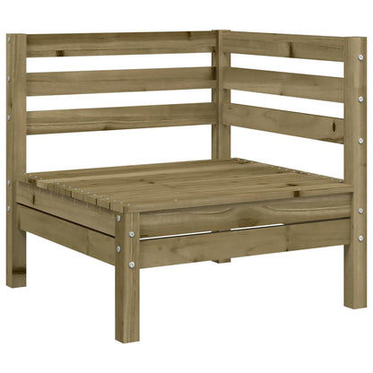 2-Seater Pine Garden Sofa with Footstool - Impregnated Wood
