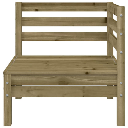 2-Seater Pine Garden Sofa with Footstool - Impregnated Wood