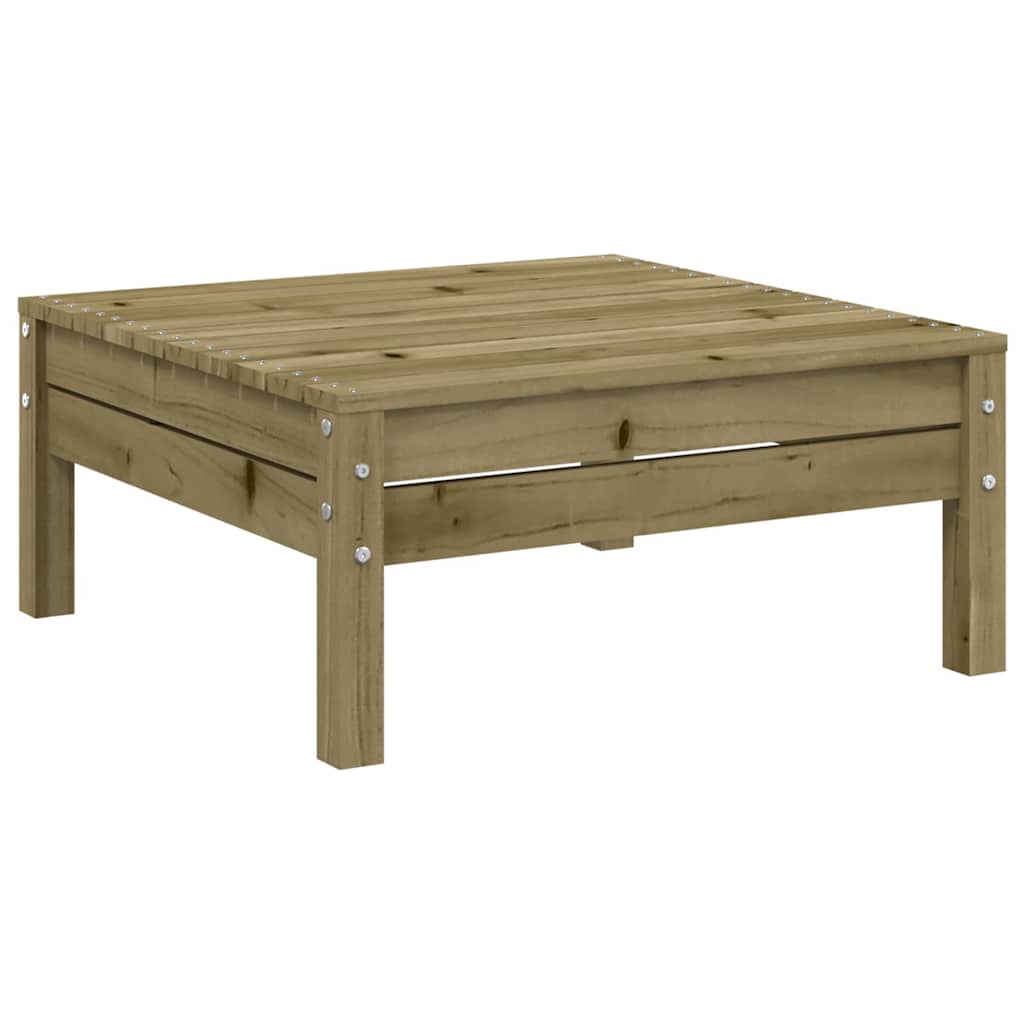 2-Seater Pine Garden Sofa with Footstool - Impregnated Wood