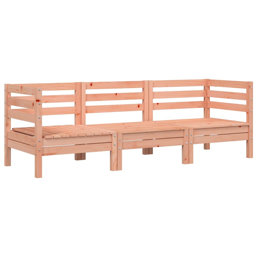 3-Seater Douglas Solid Wood Garden Sofa - Stylish & Durable Seating