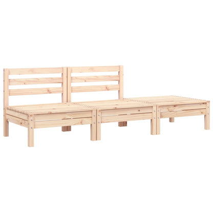 Elegant 3-Seater Garden Sofa in Solid Pine Wood