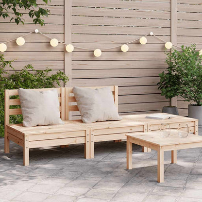 Elegant 3-Seater Garden Sofa in Solid Pine Wood