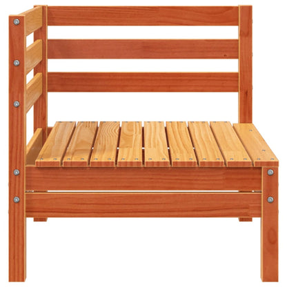 4-Seater Solid Wood Pine Garden Sofa, Wax Brown Finish
