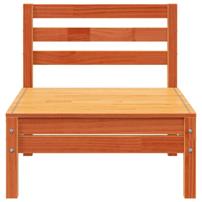 Wax Brown Solid Wood Pine Garden Sofa 3-Seater + Footstool