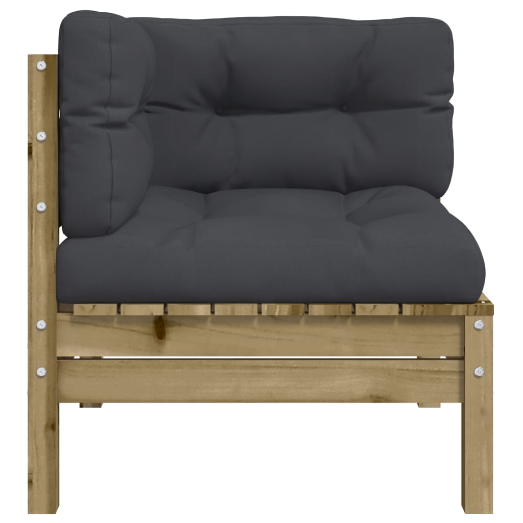 Pine Wood Garden Sofa Corner with Cushions - Outdoor Bliss