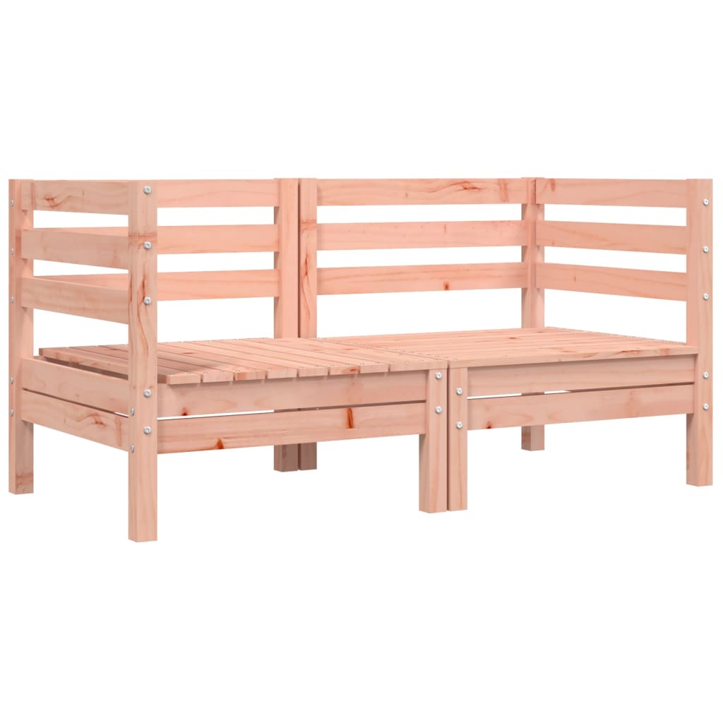 Solid Wood Douglas 2-Piece Garden Sofa Corner with Cushions