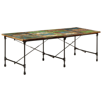 Reclaimed Solid Wood Dining Table 220x90x77 cm - Eco-Friendly Style