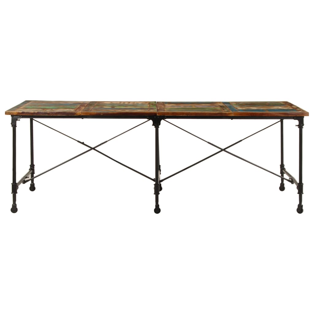 Reclaimed Solid Wood Dining Table 220x90x77 cm - Eco-Friendly Style