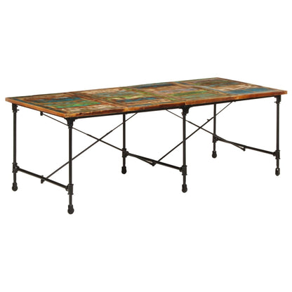 Reclaimed Solid Wood Dining Table 220x90x77 cm - Eco-Friendly Style