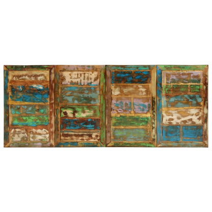 Reclaimed Solid Wood Dining Table 220x90x77 cm - Eco-Friendly Style