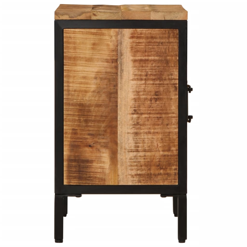 Solid Mango Wood Bed Cabinet 40x30x52.5 cm - Rustic Charm