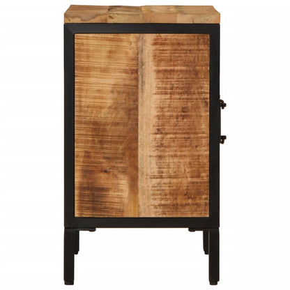 Solid Mango Wood Bed Cabinet 40x30x52.5 cm - Rustic Charm