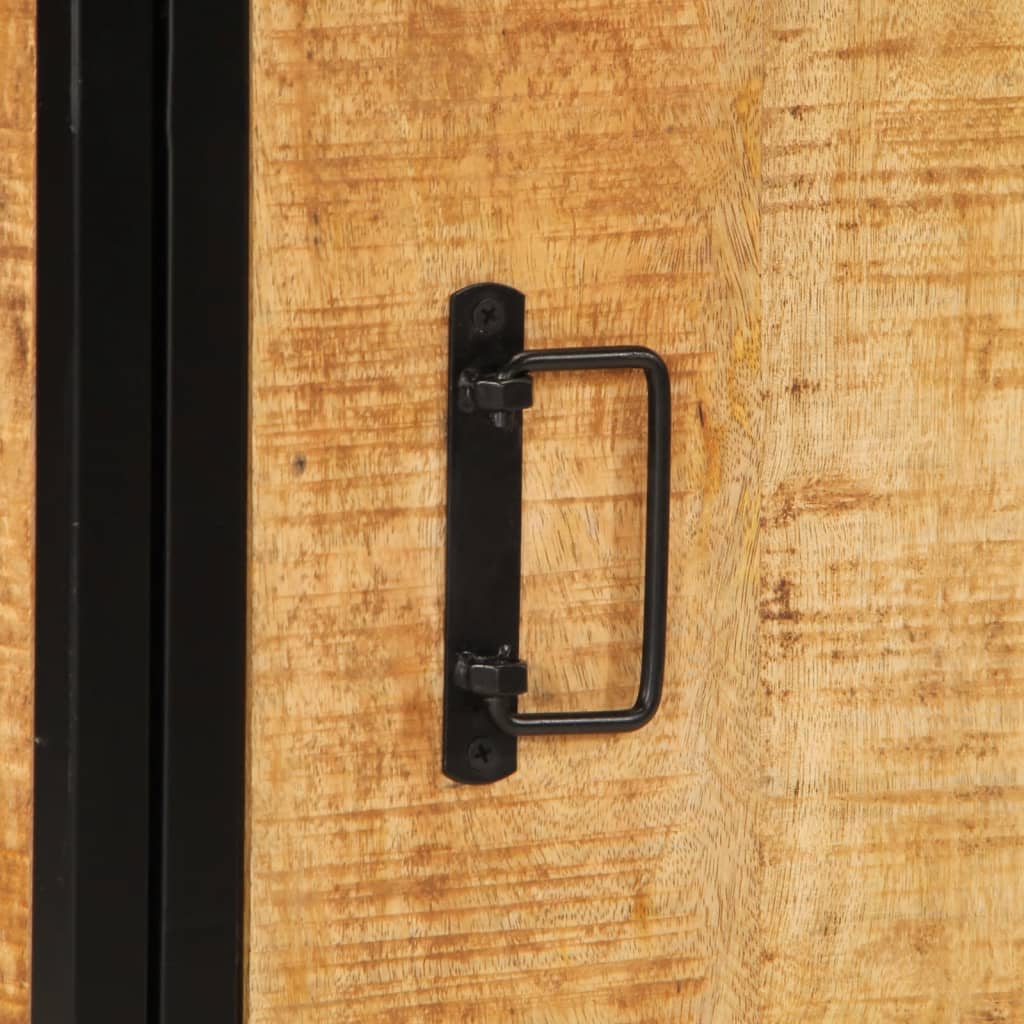 Solid Mango Wood Bed Cabinet 40x30x52.5 cm - Rustic Charm