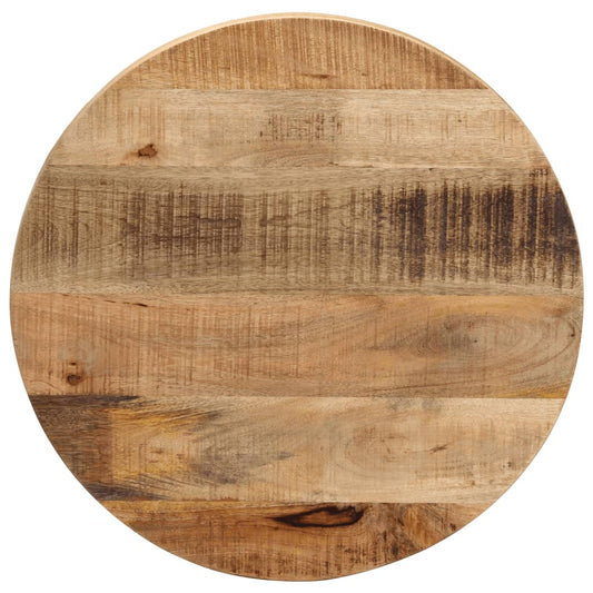 Round Mango Wood Table Top Ø 50x2.5 cm - Solid & Rustic Finish