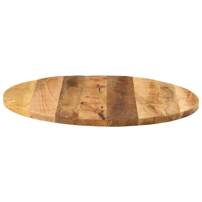 Round Solid Mango Wood Table Top, Ø 70cm, Rustic Finish