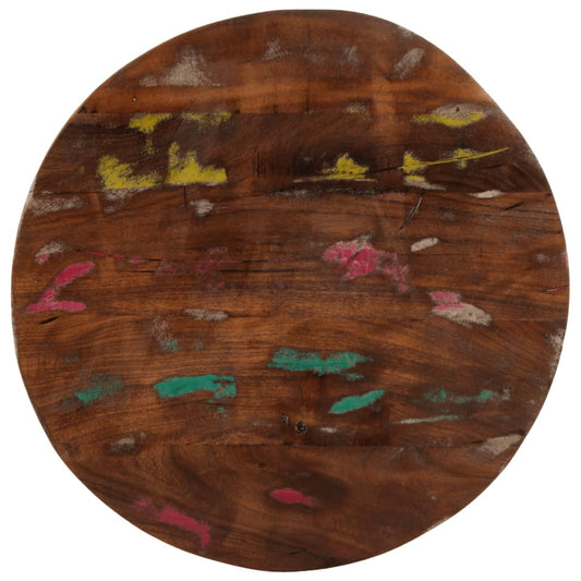 Reclaimed Solid Wood Round Table Top Ø60x3.8cm | Eco-Friendly Style