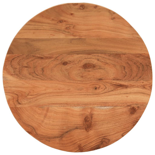 Solid Acacia 60cm Round Table Top - Natural Wood Finish
