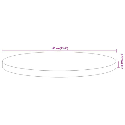 Round Acacia Wood Table Top Ø60x3.8 cm - Solid & Stylish