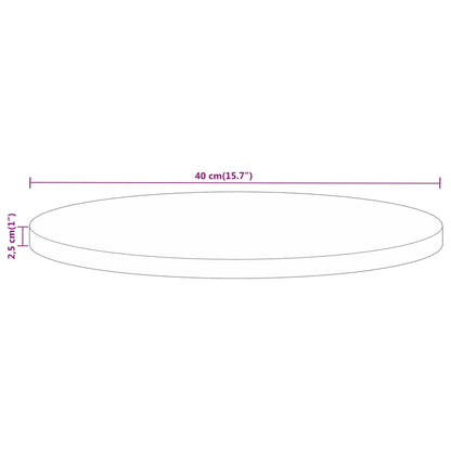 Round Mango Wood Table Top Ø40x2.5cm - Solid & Stylish