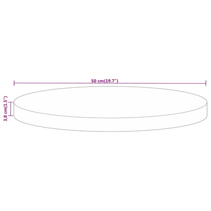 Round Mango Wood Table Top Ø 50x3.8 cm - Solid & Stylish