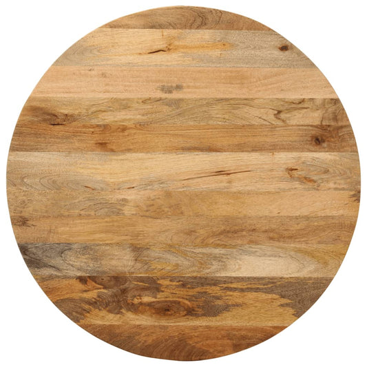 Round Solid Mango Wood Table Top Ø70x3.8cm - Natural Finish