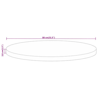 Round Mango Wood Table Top Ø80 cm - Elegant & Durable Design