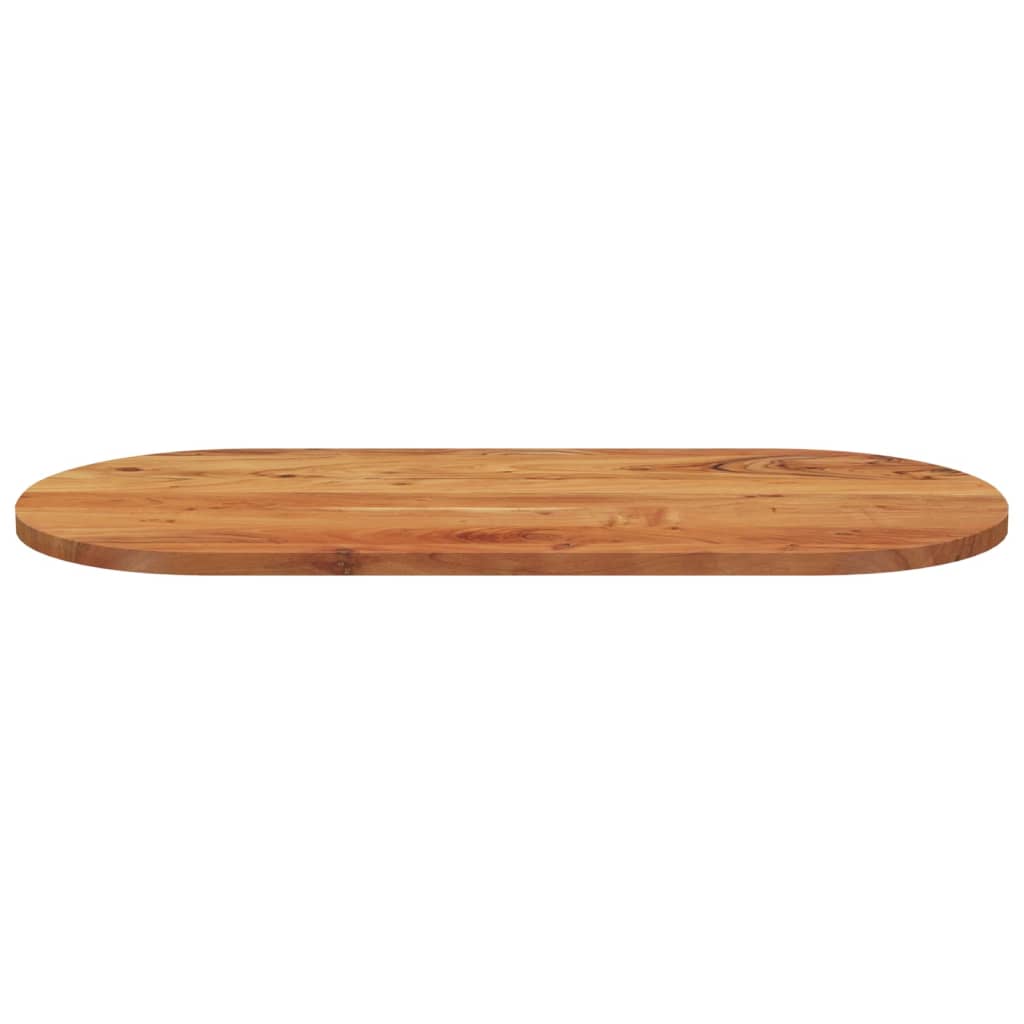 Oval Solid Acacia Wood Table Top - 110x50x2.5 cm