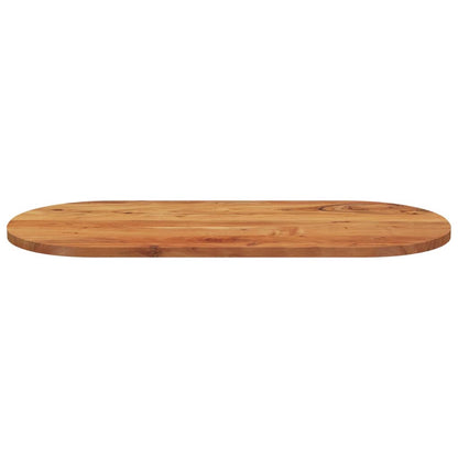 Oval Solid Acacia Wood Table Top - 110x50x2.5 cm