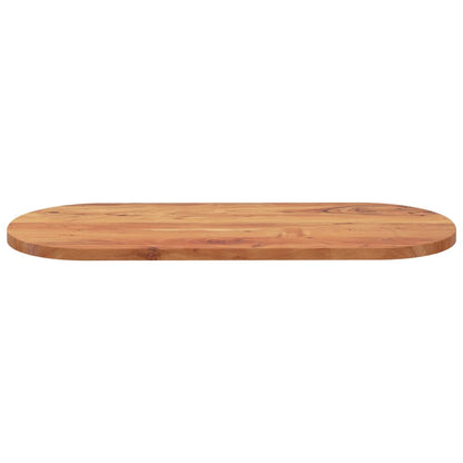 Oval Solid Acacia Wood Table Top, 100x40x3.8 cm