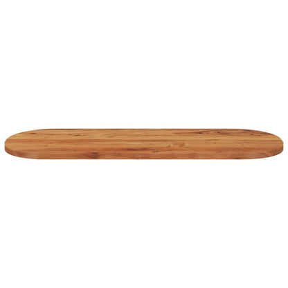 Oval Acacia Solid Wood Tabletop, 110x40x3.8 cm