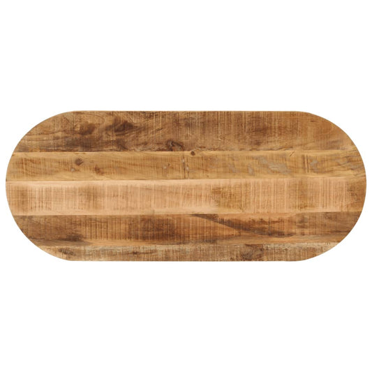 Oval Table Top 80x40 cm | Solid Rough Mango Wood