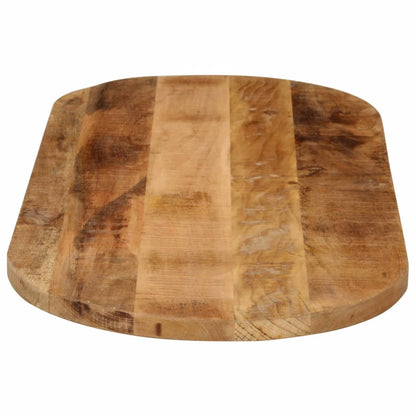 Oval Table Top 80x40 cm | Solid Rough Mango Wood