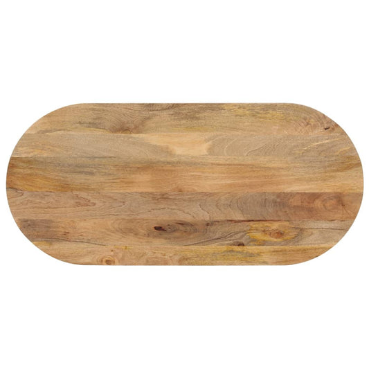 Solid Mango Wood Oval Table Top 110x50x2.5 cm - Elegant Finish