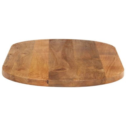 Oval Solid Mango Wood Table Top 100x40x3.8 cm - Natural Finish