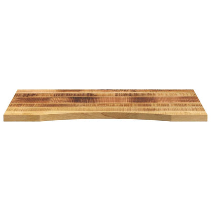 Solid Mango Wood Desktop Curve 80x50x2.5 cm - Rustic Finish