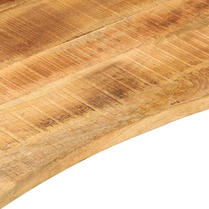 Solid Mango Wood Desktop - 100x50x2.5 cm, Curved Design