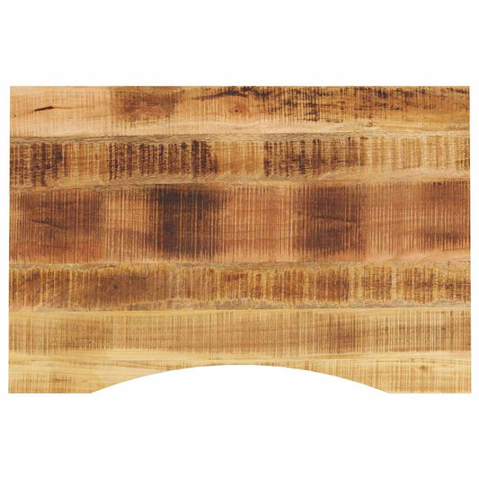Solid Mango Wood Desktop, Curve Design, 80x60x2.5 cm