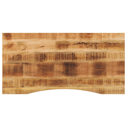 Rough Mango Solid Wood Desktop, Curved 120x60cm, 2.5cm厚