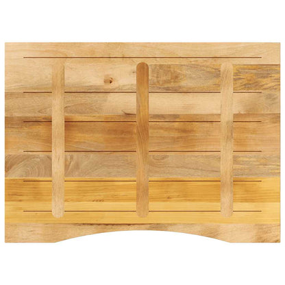 Solid Wood Mango Desktop, 100x80x2.5 cm, Curved Design