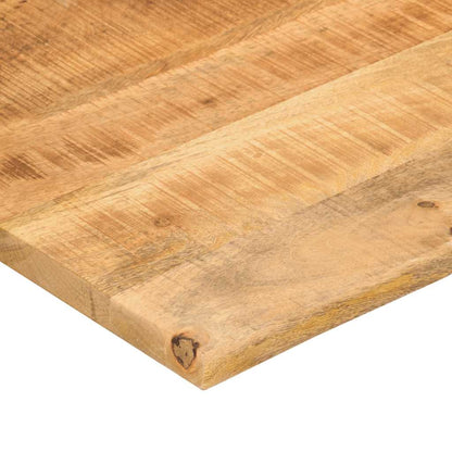 Solid Wood Mango Desktop, 100x80x2.5 cm, Curved Design