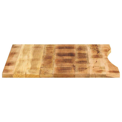 Desk Top with Curve 110x80x2.5 cm Solid Wood Rough Mango